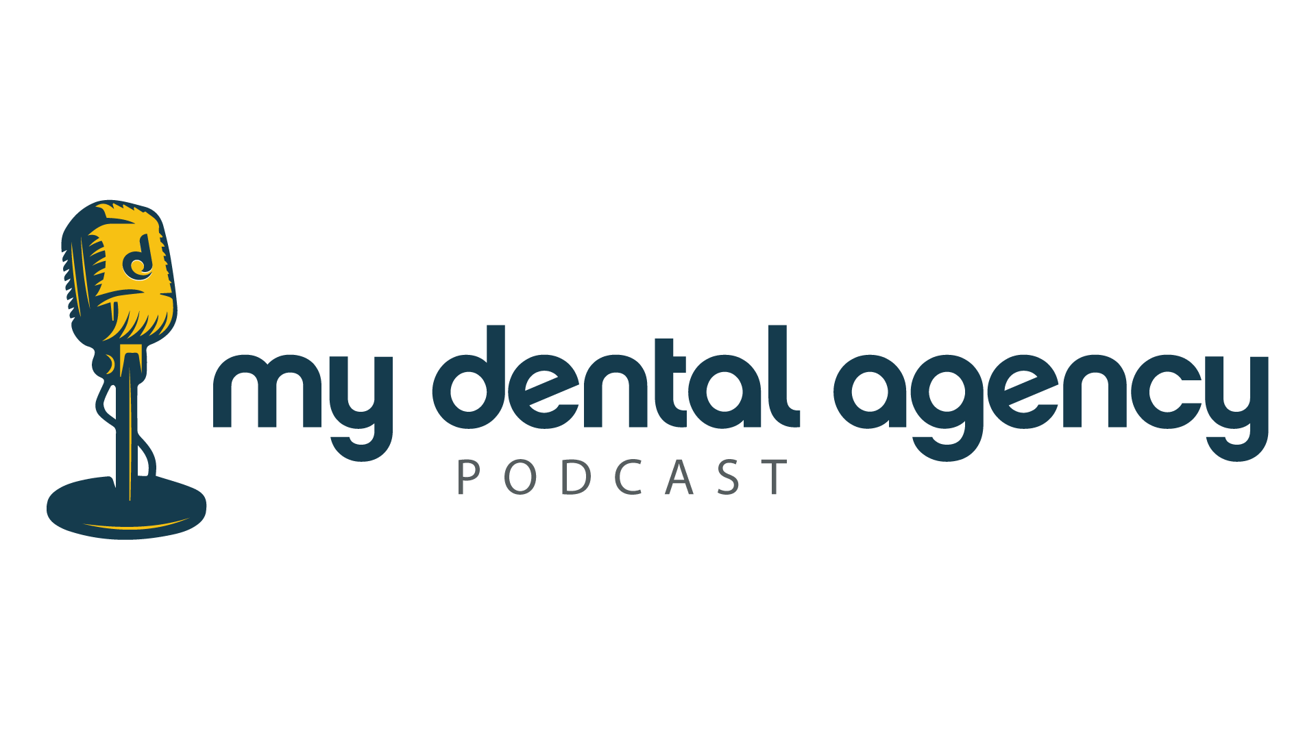 My Dental Agency Podcast and microphone with logo