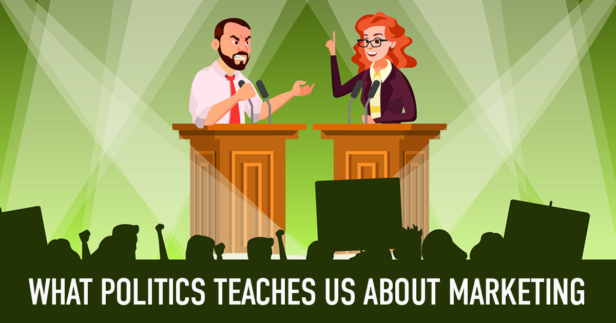 graphic of two political opponents debating